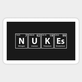 Nukes (N-U-K-Es) Periodic Elements Spelling Sticker